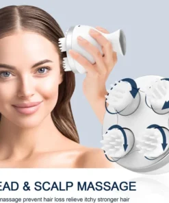 Blueidea Electric Hand Massage Back Muscle Massage Vibration Massage Electric Scalp Massage USB Scalp Massager with 76 Massage Spots 4 Modes Head Meridians Massager Stress Relief Portable Scalp Massager Shampoo Massagers Scalp Brush