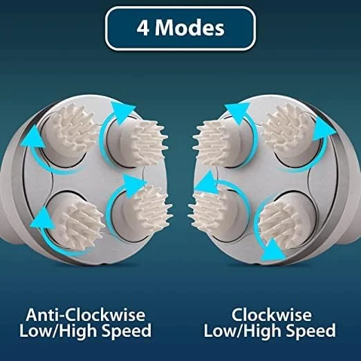 Blueidea Electric Hand Massage Back Muscle Massage Vibration Massage Electric Scalp Massage USB Scalp Massager with 76 Massage Spots 4 Modes Head Meridians Massager Stress Relief Portable Scalp Massager Shampoo Massagers Scalp Brush - Image 6