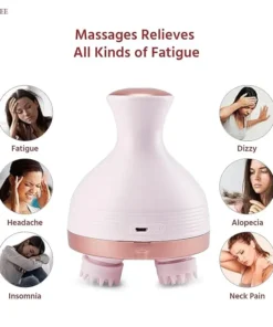 Alternative view of Blueidea Electric Hand Massage Back Muscle Massage Vibration Massage Electric Scalp Massage USB Scalp Massager with 76 Massage Spots 4 Modes Head Meridians Massager Stress Relief Portable Scalp Massager Shampoo Massagers Scalp Brush