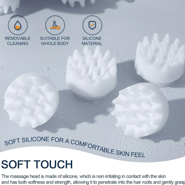 Blueidea Electric Hand Massage Back Muscle Massage Vibration Massage Electric Scalp Massage USB Scalp Massager with 76 Massage Spots 4 Modes Head Meridians Massager Stress Relief Portable Scalp Massager Shampoo Massagers Scalp Brush - Image 10