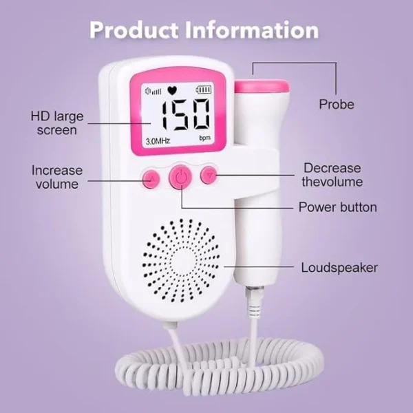 Blueidea JSL-T501 Baby Fetal Doppler Heartbeat Detector Best Price in Pakistan - Image 5