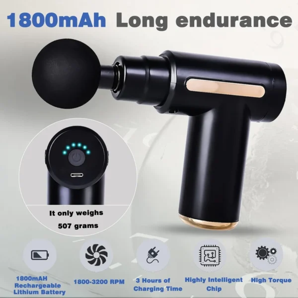 Blueidea Model 760 Mini Massage Gun Portable Muscle Massager Best Price in Pakistan - Image 3