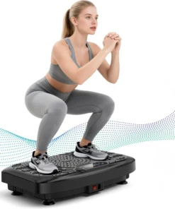 Blueidea Vibration Plate Exercise Machine 450 Lbs Capacity,Vibrating Plate for Lymphatic Drainage,Power Shake Plate 199 Speeds for Weight Loss,Full Body Vibration Platform Machines for Women Men