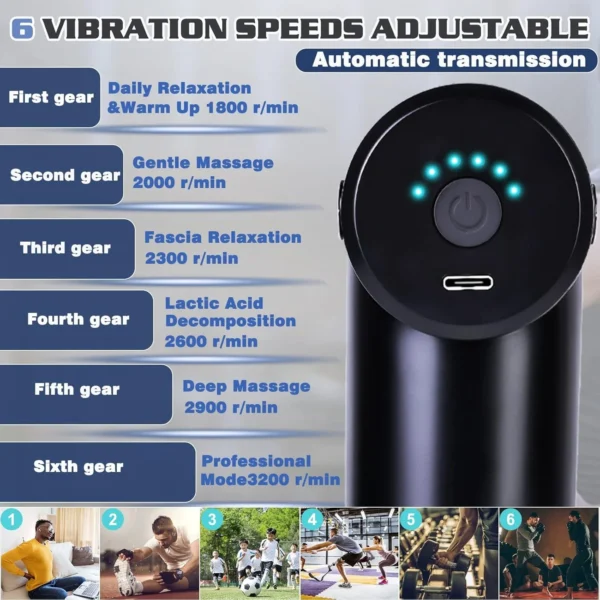 Blueidea Model 760 Mini Massage Gun Portable Muscle Massager Best Price in Pakistan - Image 5