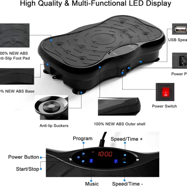 Blueidea Whole Body Vibration Plate Exercise Machine Best Price in Pakistan - Image 4