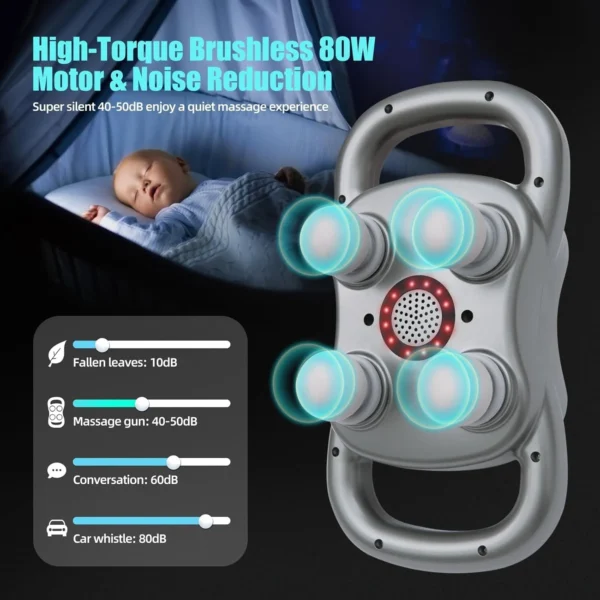 Blueidea BLD-330 Powerful 4-Head Muscle Massager Gun (30W) Best Price in Pakistan - Image 3