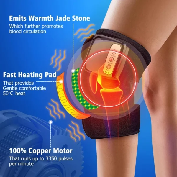 Blueidea Electric Knee Massager – Heated Vibration Therapy with Built-In Battery - Image 6