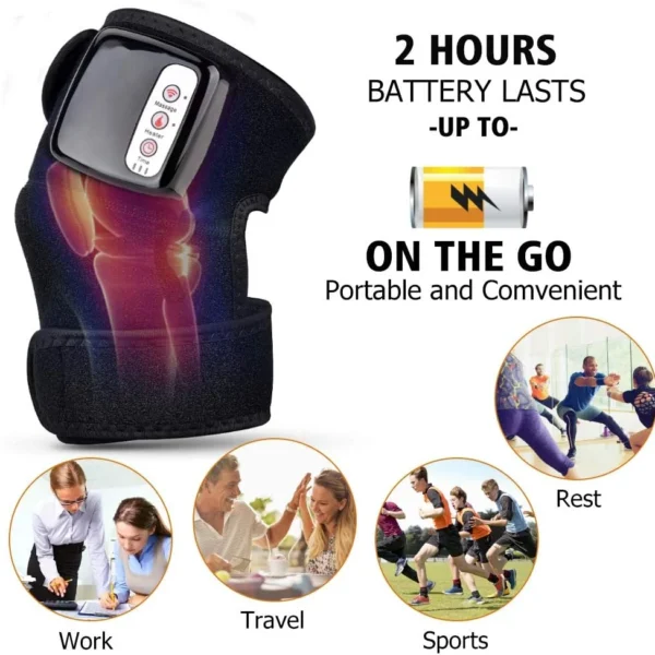 Blueidea Electric Knee Massager – Heated Vibration Therapy with Built-In Battery