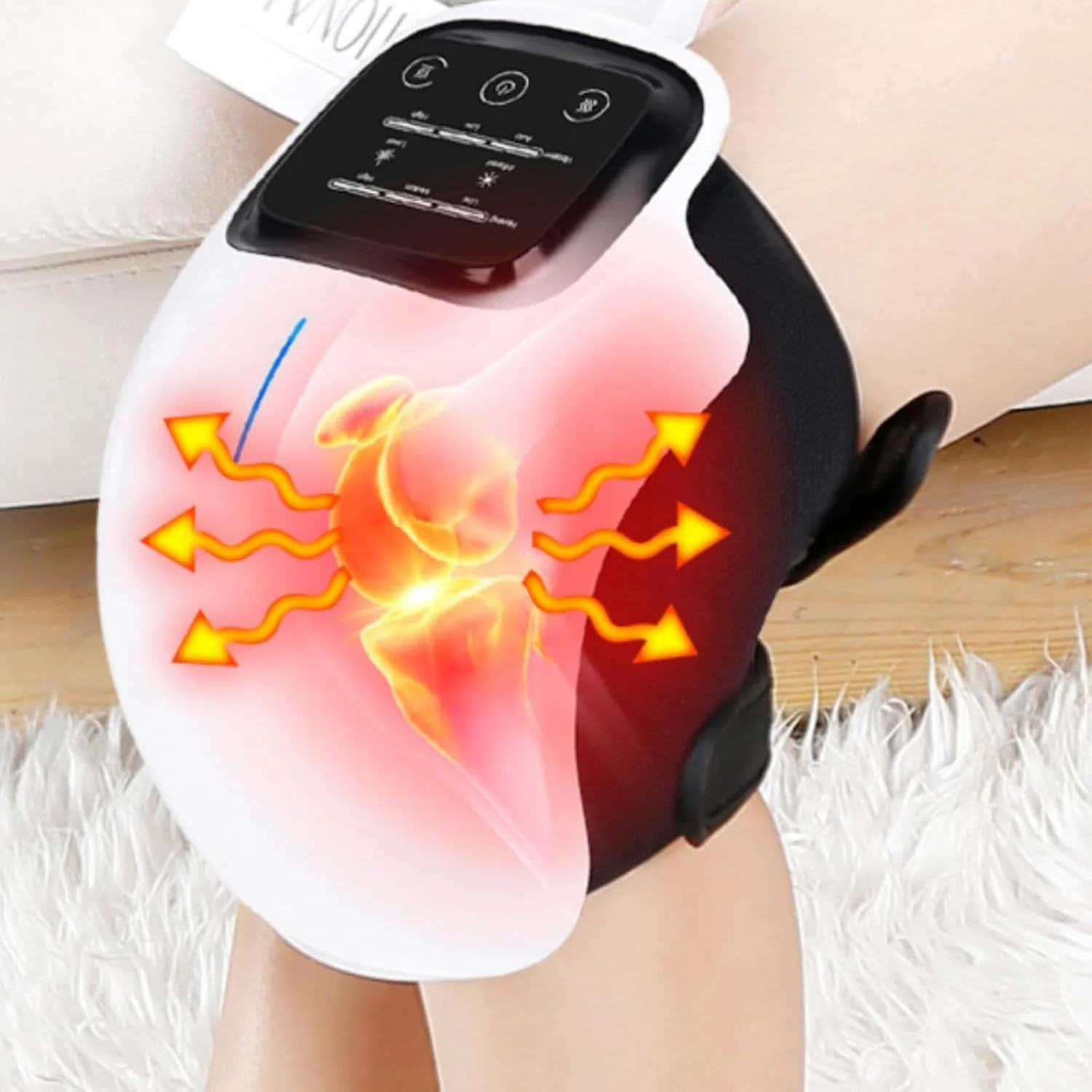 Blueidea Rechargeable Knee Massager Heating Vibration & Red Light Therapy - Image 5