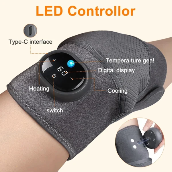 Blueidea BLD-66 Hot Knee Massager  Cordless Heated Knee Support with 3 Modes - Image 9