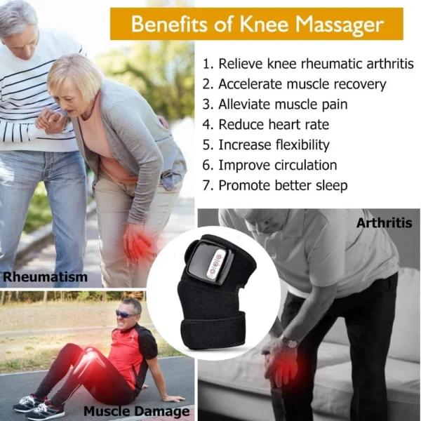 Blueidea Electric Knee Massager – Heated Vibration Therapy with Built-In Battery - Image 7