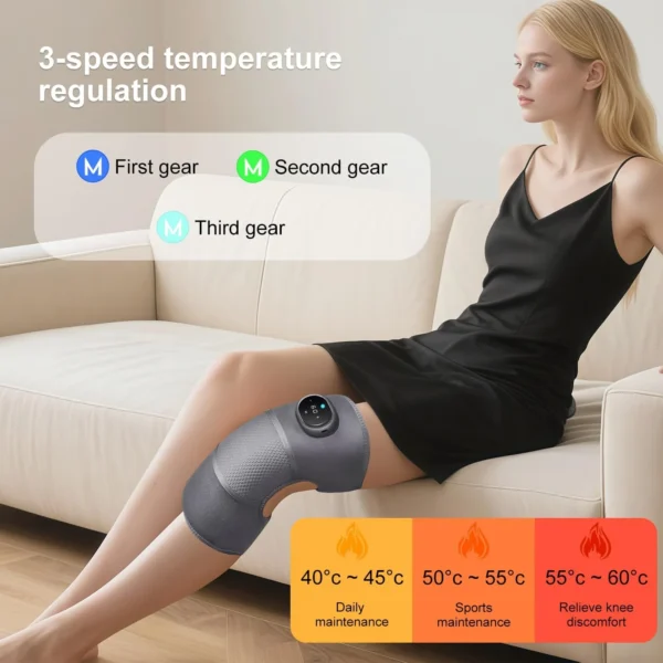 Blueidea BLD-66 Hot Knee Massager  Cordless Heated Knee Support with 3 Modes - Image 3