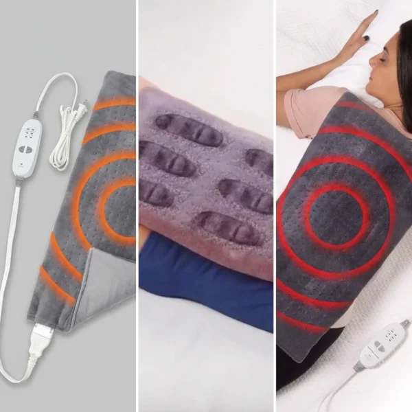 Alternative view of Blueidea Calming Heat Massaging Weighted Heating Pad – 3 Heat & 3 Vibration Settings, Auto Shut-Off Electric Pain Relief Pad for Back, Neck & Menstrual Cramps (4 lbs, 12x24 In)