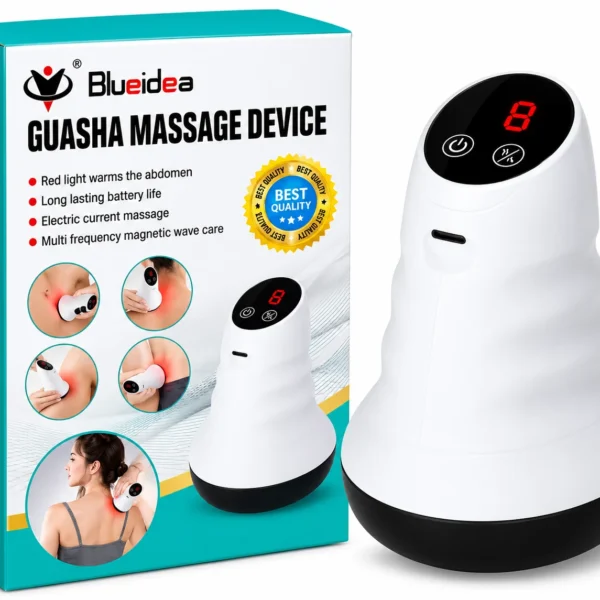 Blueidea Guasha Massage Device – Electric Vacuum Cupping Massager with Red Light Therapy & Heat - Image 4