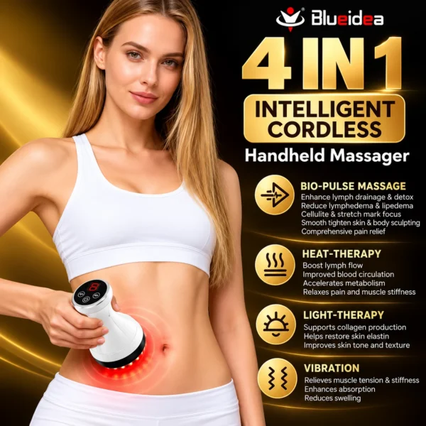 Alternative view of Blueidea Guasha Massage Device – Electric Vacuum Cupping Massager with Red Light Therapy & Heat