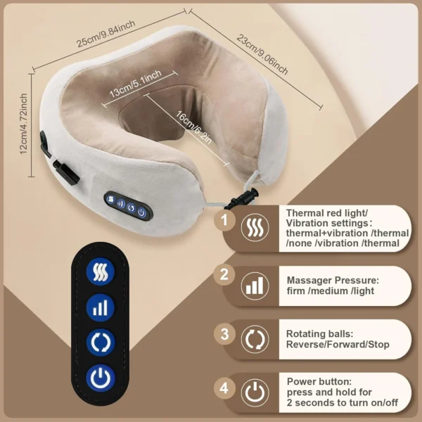 Blueidea Neck Massage Pillow Relaxing Neck & Shoulder Massager with Heat in Pakistan - Image 7