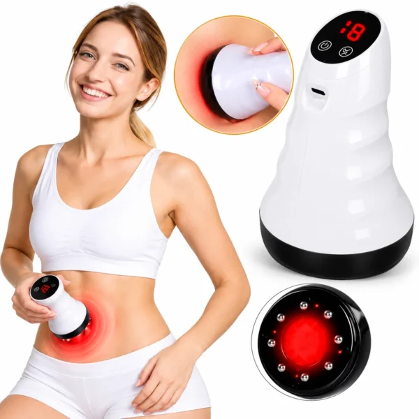 Blueidea Guasha Massage Device – Electric Vacuum Cupping Massager with Red Light Therapy & Heat - Image 8